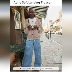 Aerie Soft Landing Trouser in Blue
